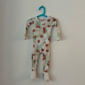 Burt's Bees Baby ladybug cotton long sleeve zipper pajamas jammies footies